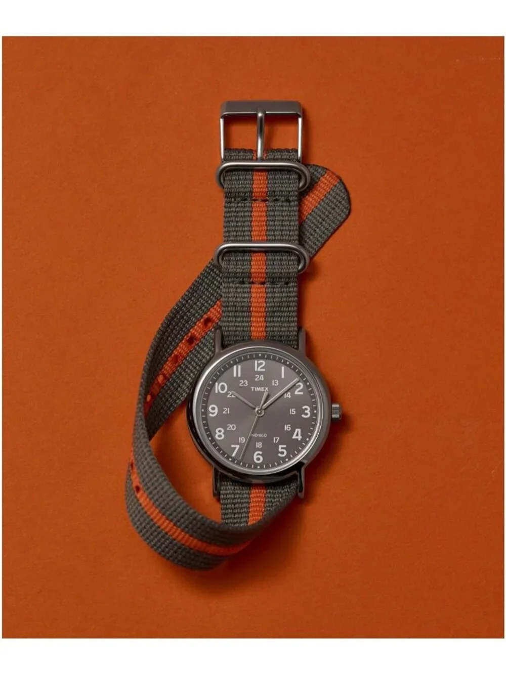 Unisex All Grey Analog Quartz Nylon Fabric Slip Strap Adjustable Durable Watch